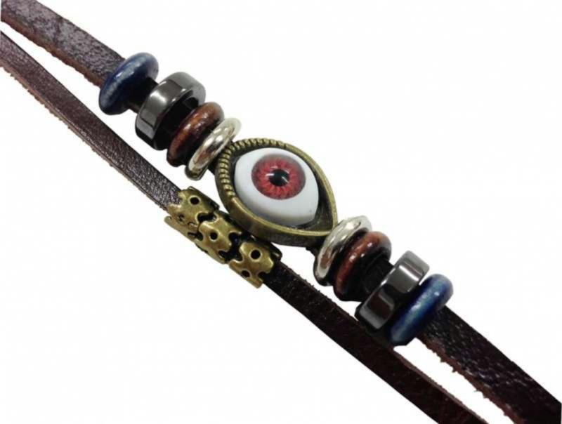 Rocker Armband Braunes Auge