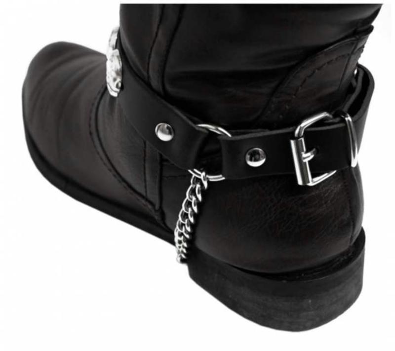 Stiefelbänder Totenkopfnieten