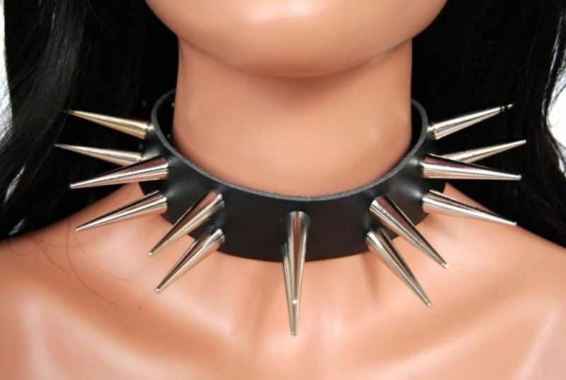 Lederhalsband Choker 2-Reihig