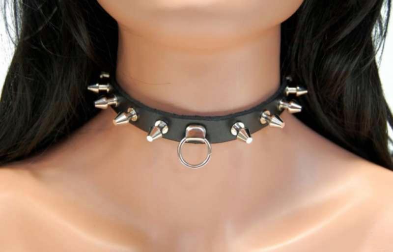 Fetisch Halsband Killernieten & Ring