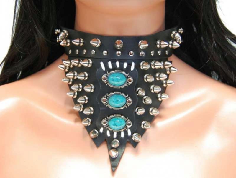 Fetisch Halsband Killernieten Squaw Style