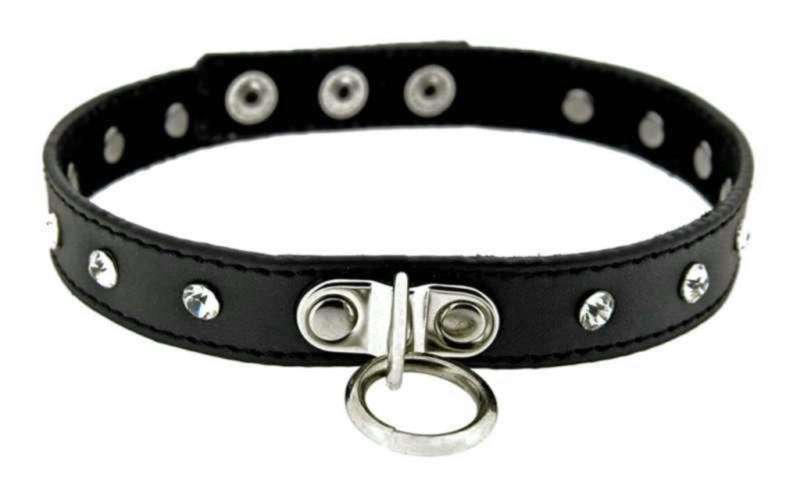 Gothic Halsband Ring & Schimmernde Steinchen