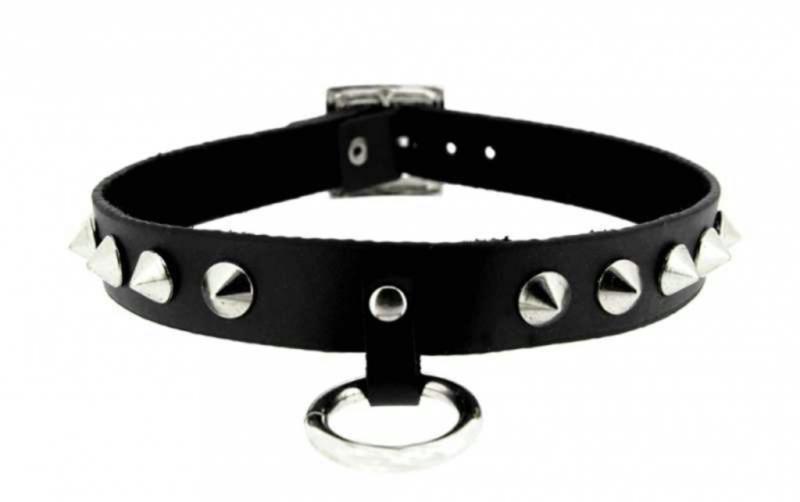 Gothic Halsband Ring & Spitznieten