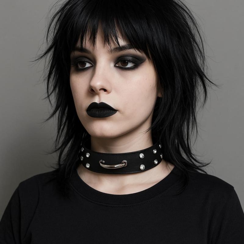 Choker mit Strass & D-Ring