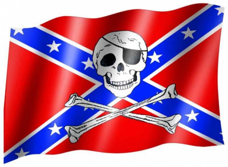 Fahne Südstaaten Totenkopf