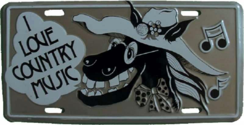 Blechschild I Love Country Music