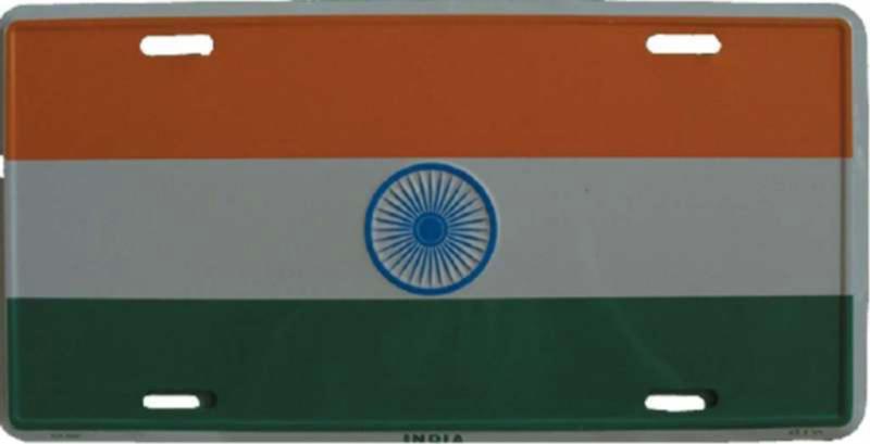 Blechschild Indien