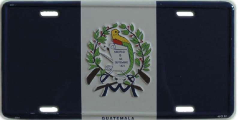 Blechschild Guatemala