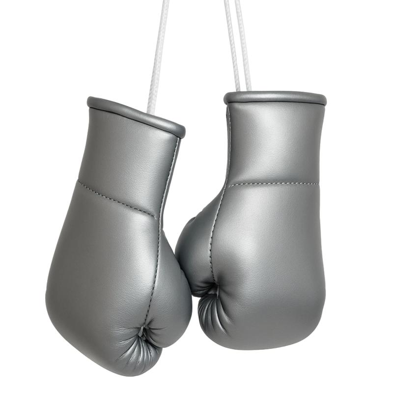 Silver Mini Boxing Gloves