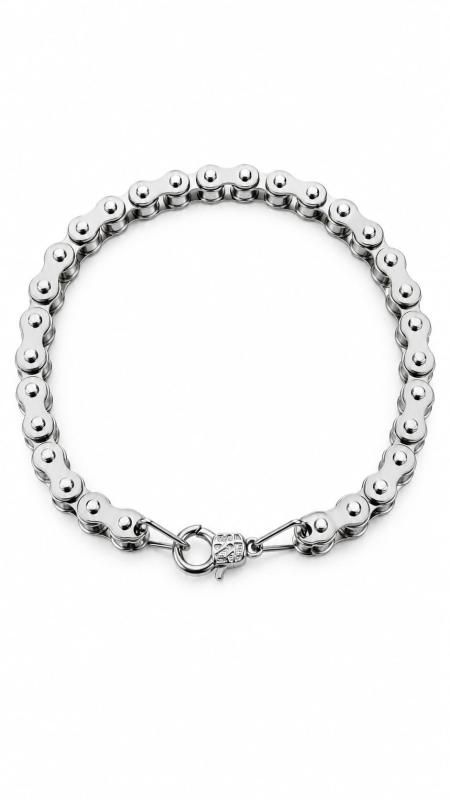 Filigrane Biker Schlüsselkette mit kompakter Metallkette