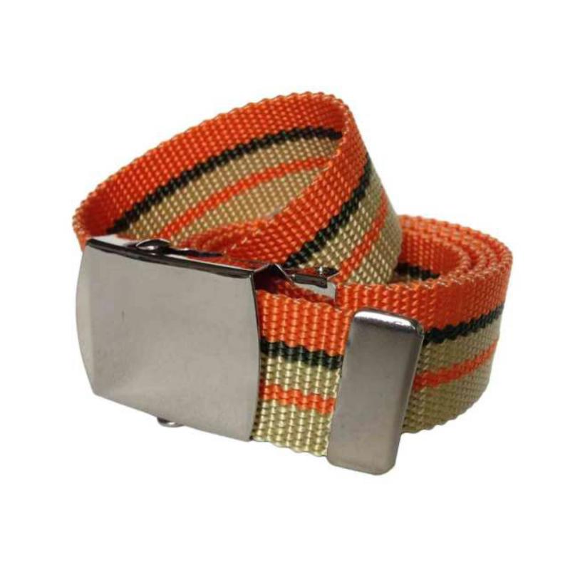 Canvas Gürtel Braun & Orange