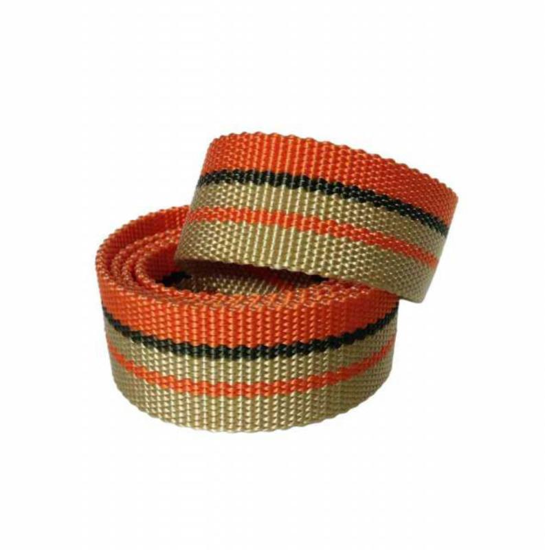 Canvas Gürtel Braun & Orange