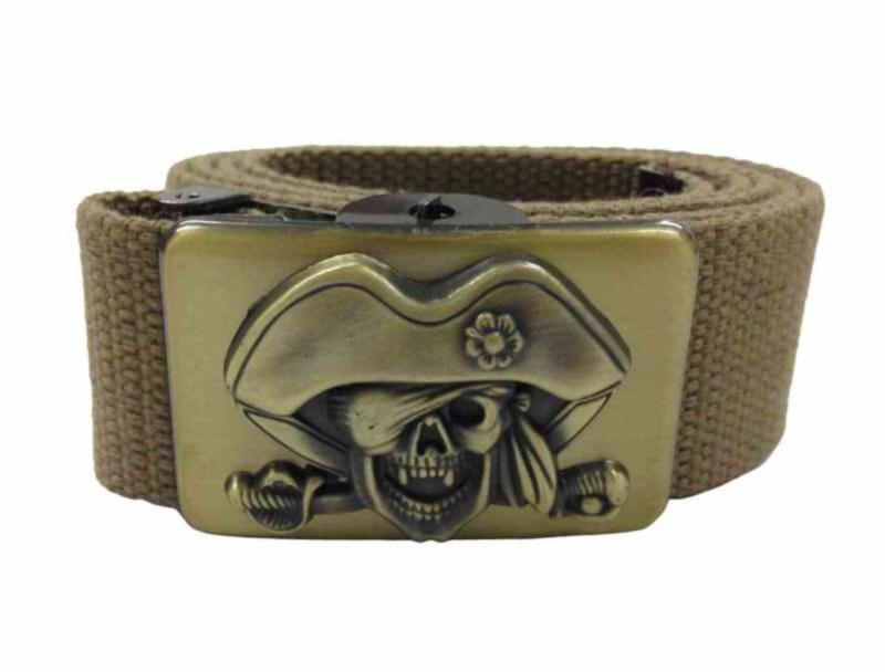 Stoffgürtel Piratentotenkopf