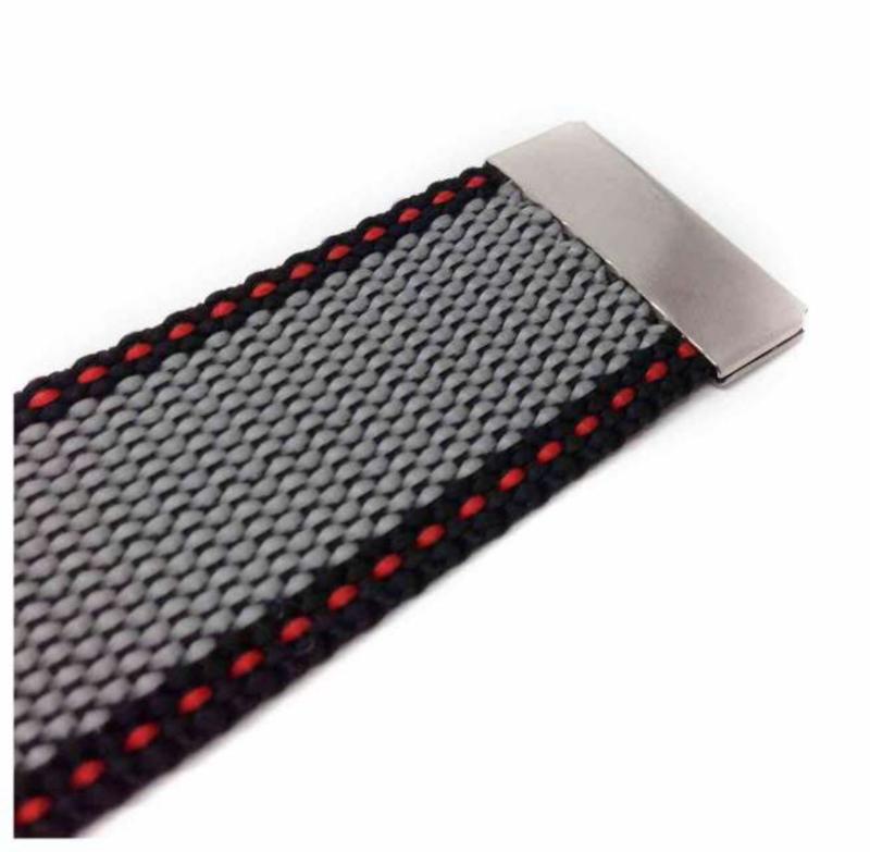 Grey & Black Canvas Belt