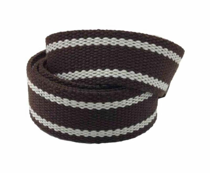 Brown & White Canvas Belt