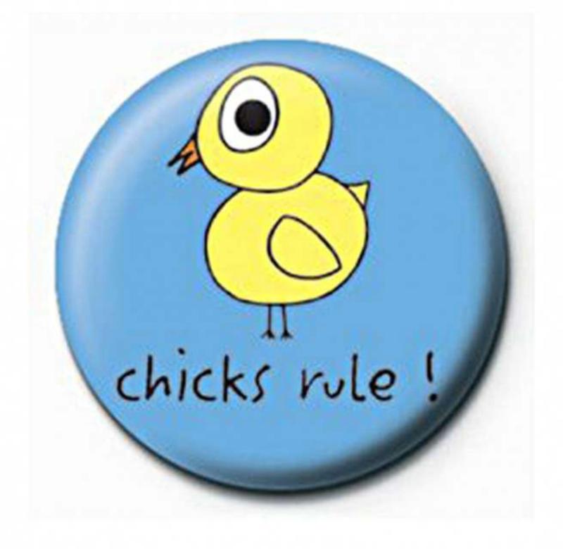 Button Badge David & Goliath Chicks Rule D&G