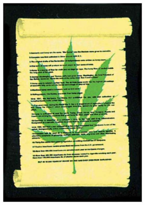 Cannabis Leaf Poster Flag