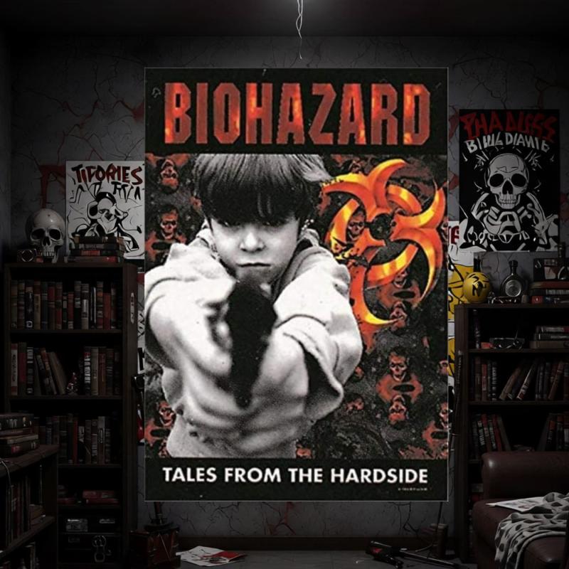Biohazard Tales from the Hard Side Posterfahne mit Bandlogo und Biohazard-Symbol