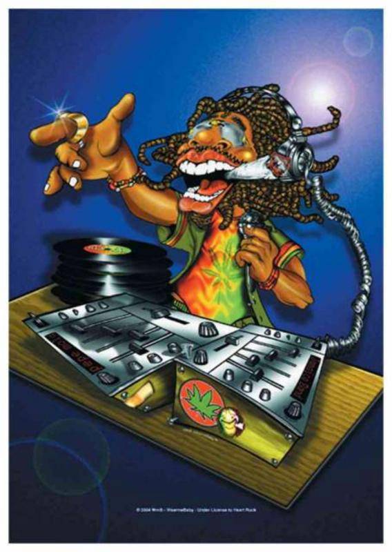 Rastaman Cannabis DJ Poster Flag