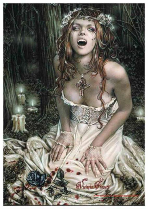 Victoria Frances Vampire Girl Posterfahne