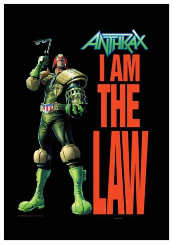 Anthrax I Am The Law Posterfahne