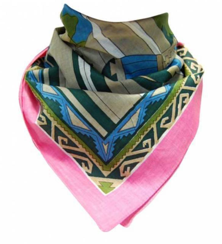 Bandana Scarf Blue Western