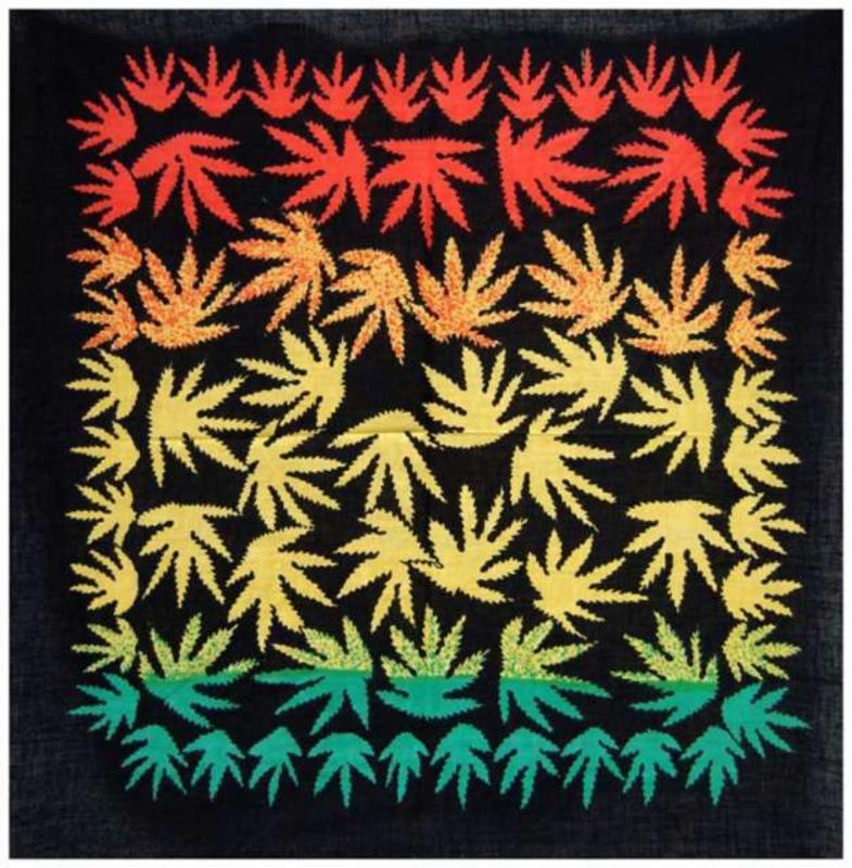 Bandana Head Wrap Scarf Rasta Cannabis Leaf