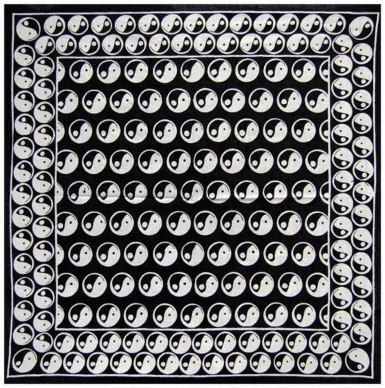 Bandana Head Wrap Scarf Mini Yin Yang