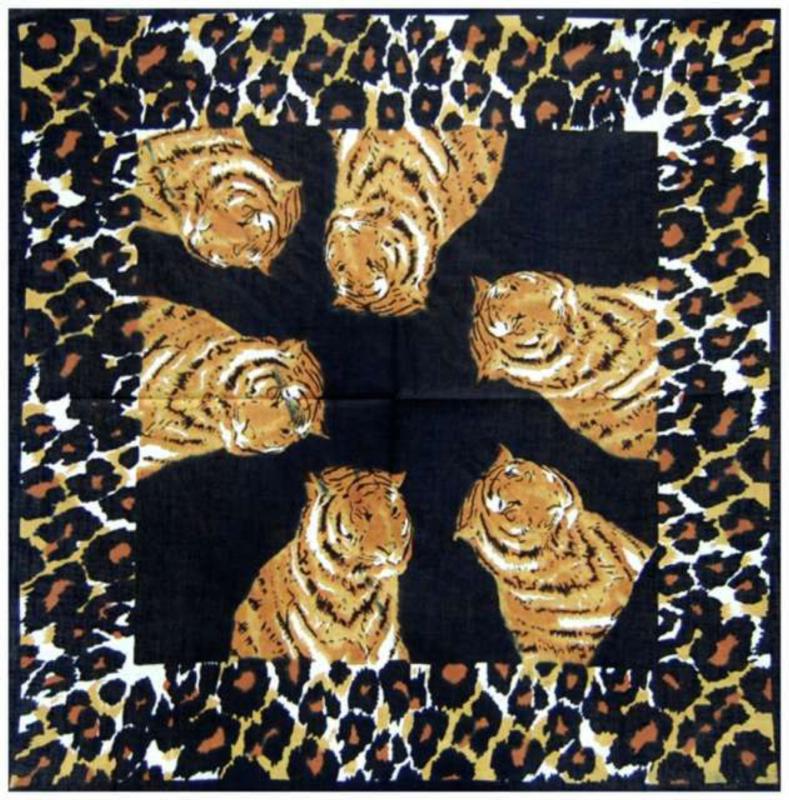 Trendy Bandana Head Wrap Scarf Tiger