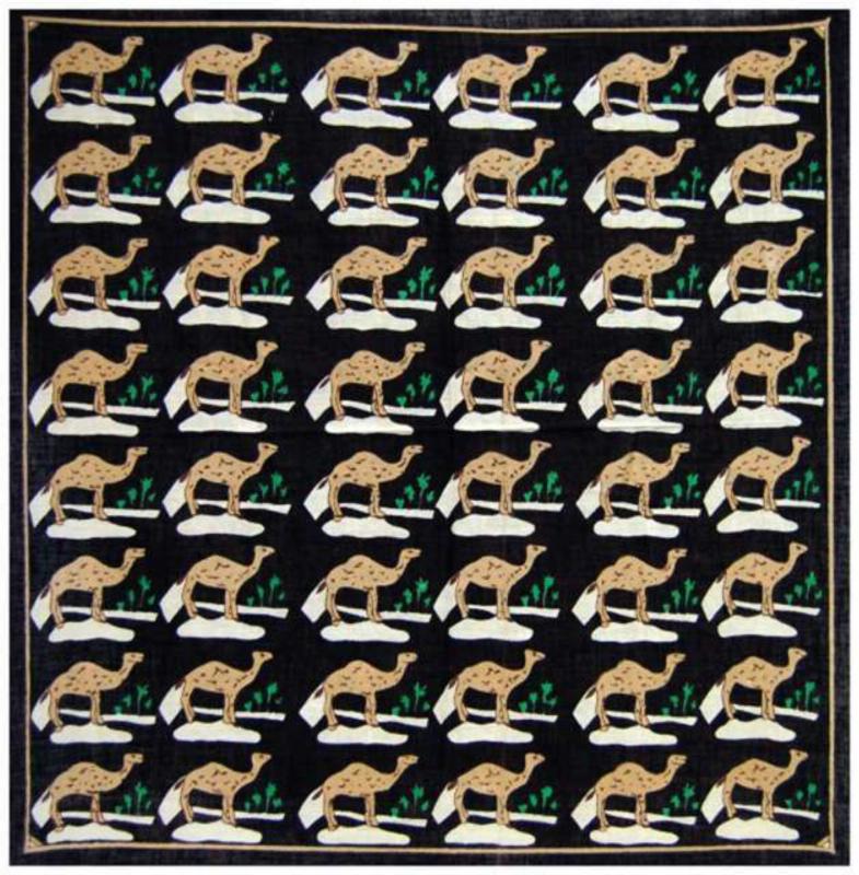 Bandana Kopftuch Kamelkarawane Schwarz