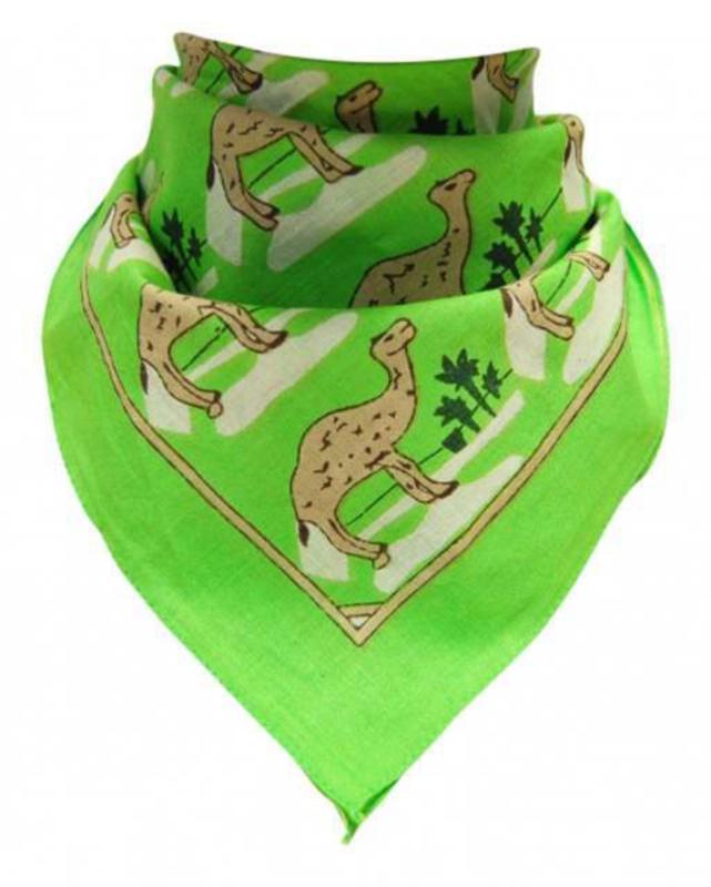 Bandana Scarf Camel Caravan In Green