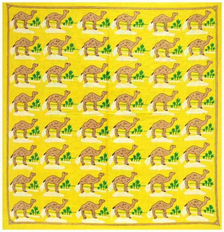 Bandana Head Wrap Scarf Camel Caravan Yellow