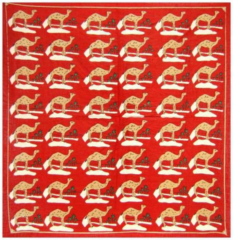 Bandana Scarf Camel Caravan In Red
