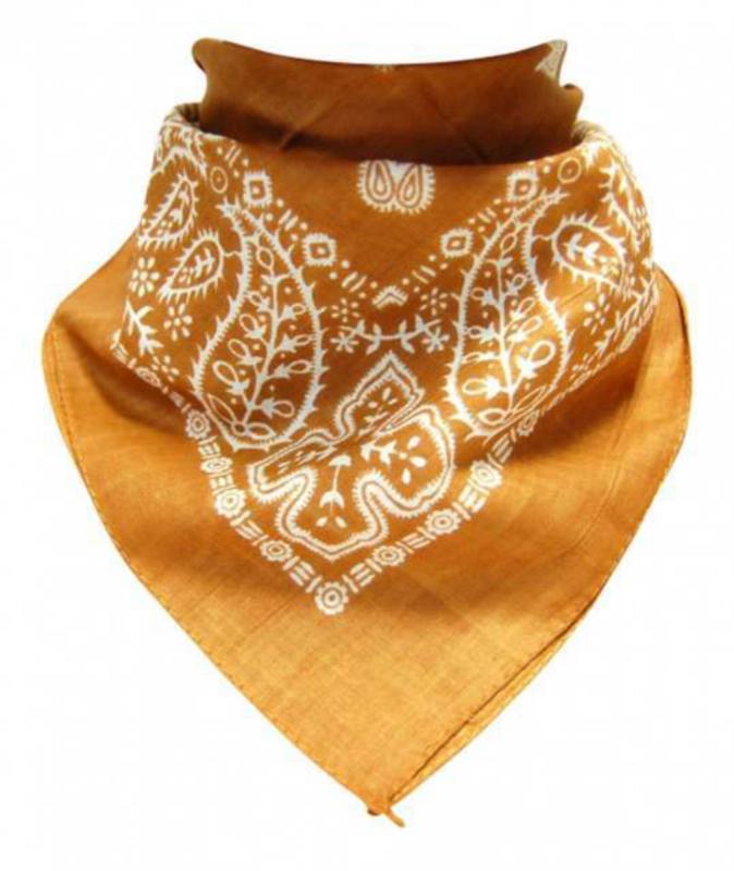 Bandana Scarf Paisley Light Brown