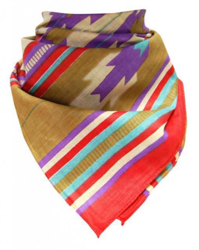 Stylish Bandana Head Wrap Scarf Red Indian Design