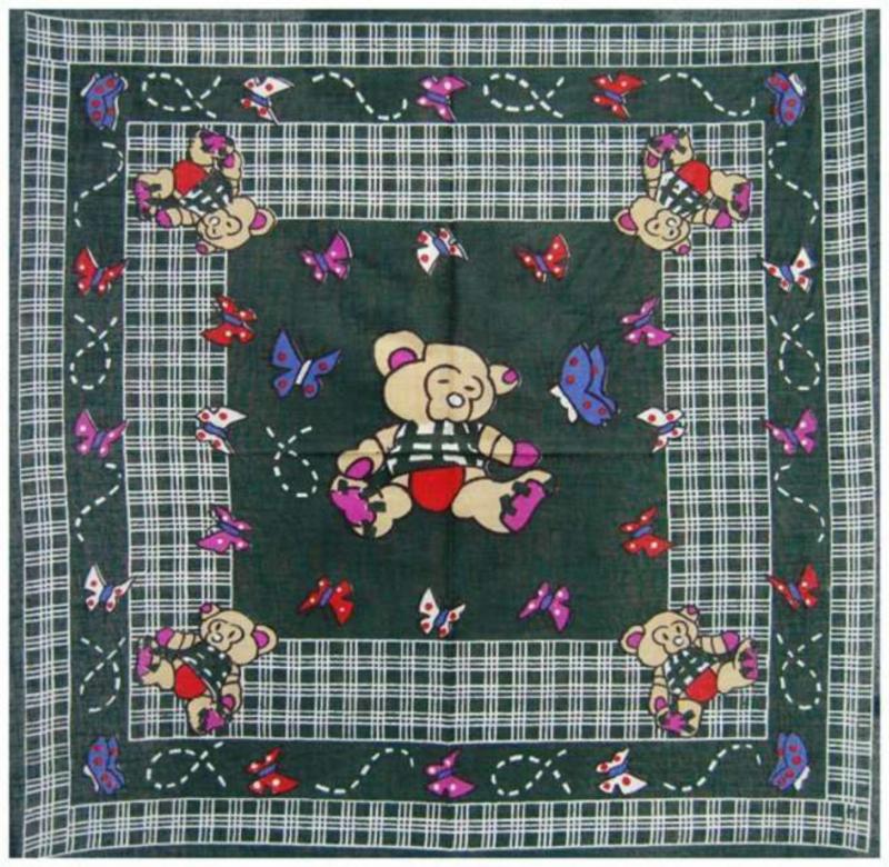 Bandana Head Wrap Scarf Teddys & Butterflies