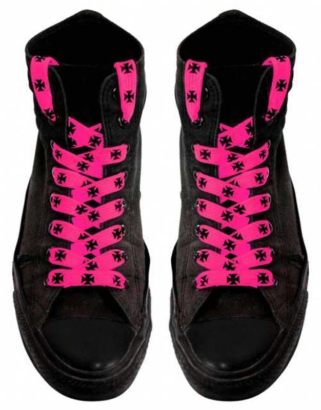 Schnürsenkel Pink Eisernes Kreuz