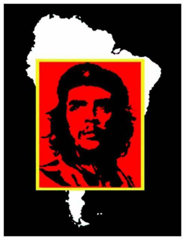 Patch Che Guevara S. America Square Aufnäher