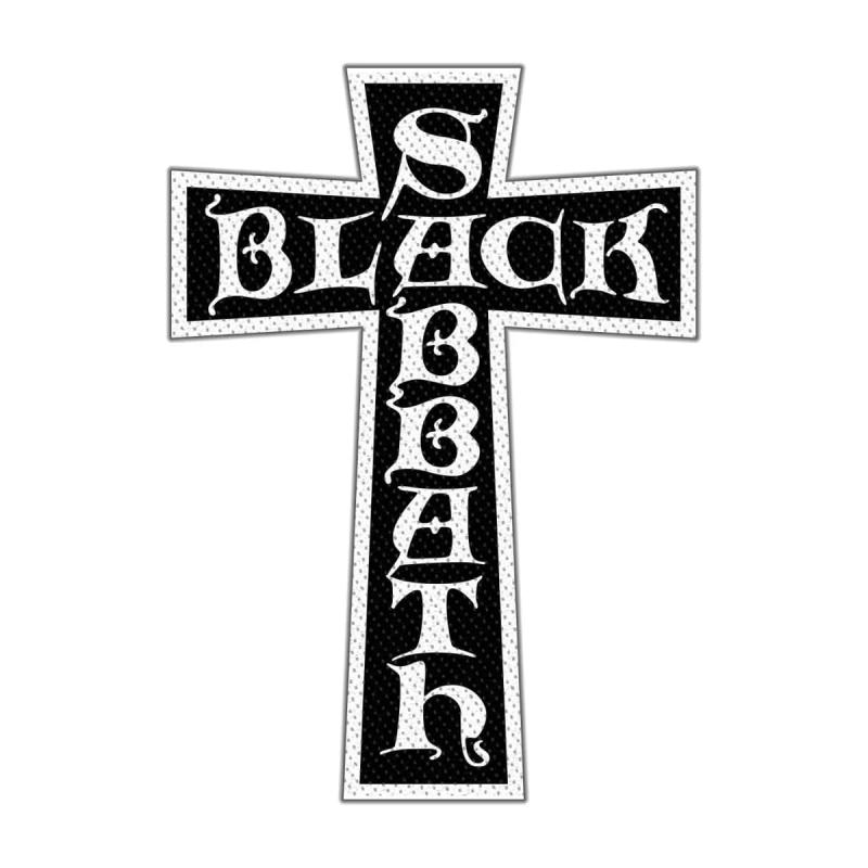 Aufnäher Black Sabbath Cross Logo Cut Out Patch