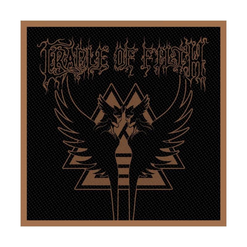 CRADLE OF FILTH patch – Valkyrie Sigil brown on black – 10 x 10 cm – 100% polyester – gothic and extreme metal accessory