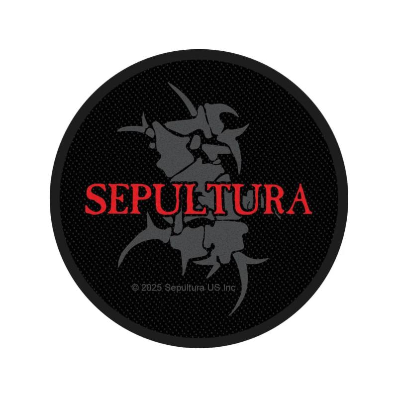Sepultura Patch rund mit Logo und Tribal S