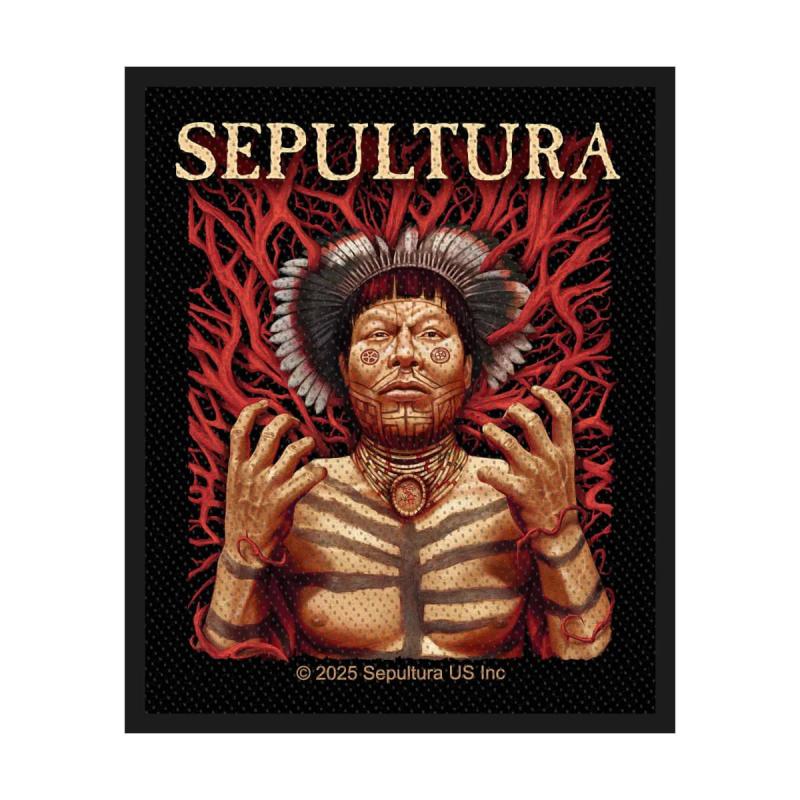 Sepultura Roots Patch mit Bandlogo und Artwork