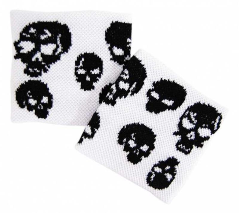 Weißes Schweißband Mit Totenkopf