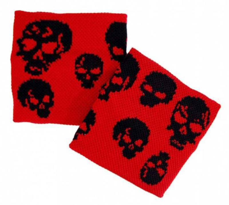 Rotes Schweißband Mit Totenkopf