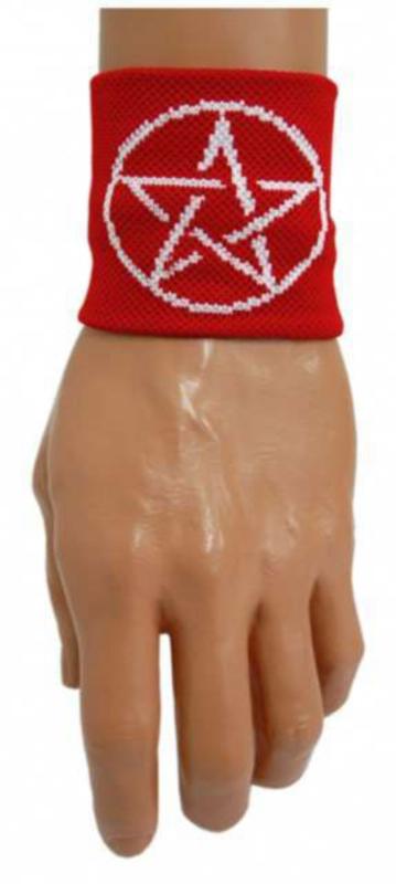 Schweißband Rot Pentagramm