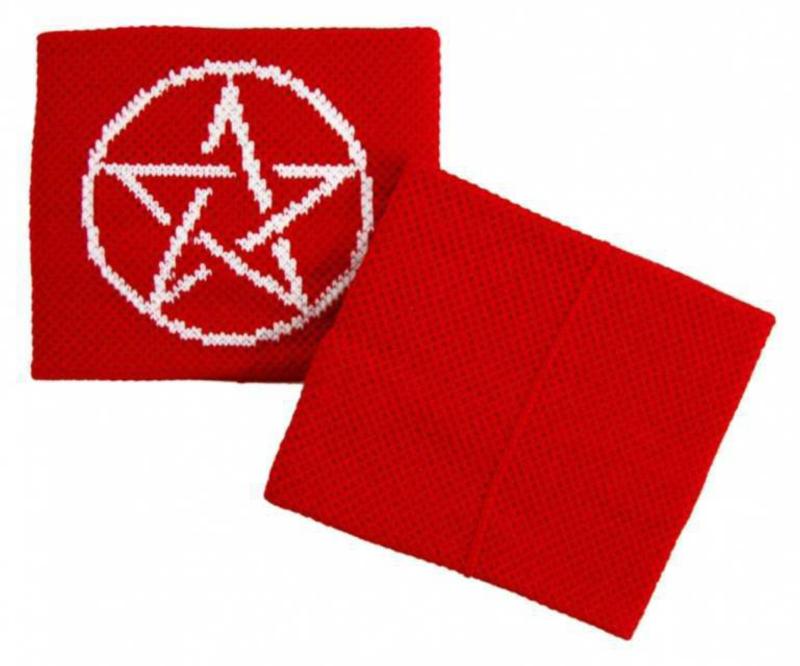 Schweißband Rot Pentagramm