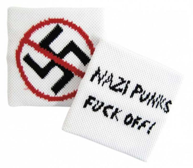 Schweißband Weiß Gegen Nazi