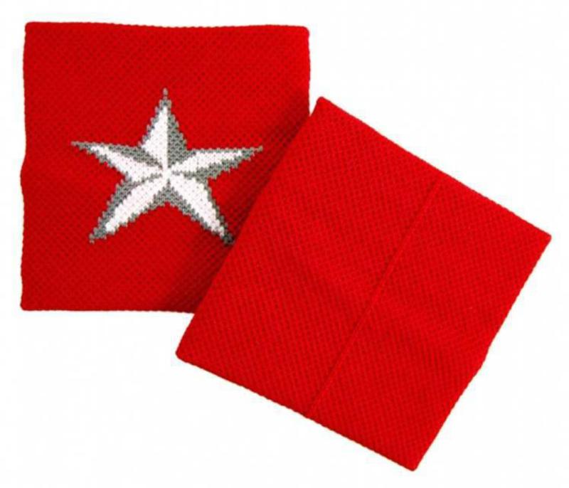 Rotes Schweißband Stern