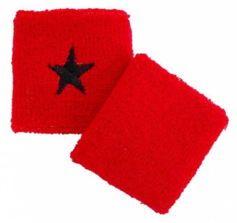 Rotes Schweißband Mit Schwarzem Stern