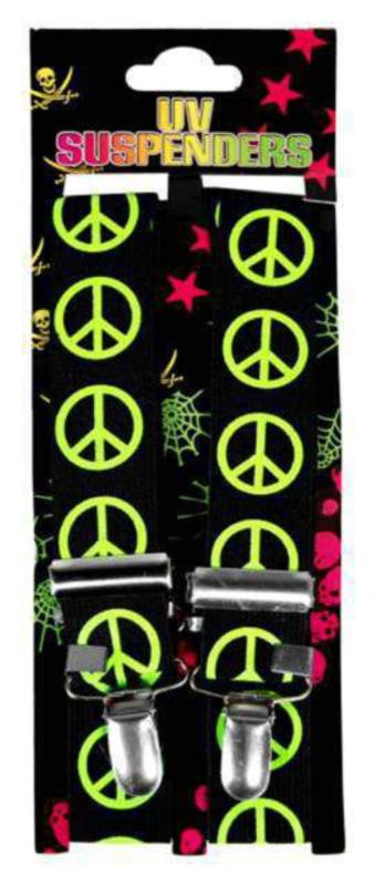 Hosenträger Schwarz & Peace Zeichen